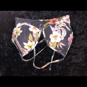 Floral bathing suit top